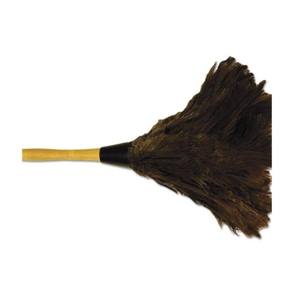 Boardwalk Boardwalk BWK14FD Professional Ostrich Feather Duster with Wood Handle; Brown - 14 in. 14FD